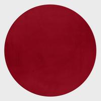 Hochflorteppich Pouffy Rot Ø ca. 200cm - Rot, Basics, Textil (200/200cm)