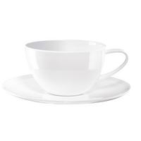 FILIŻANKA I SPODEK JUMBO 1965013 - biały, Basics, ceramika (0.35l) - ASA