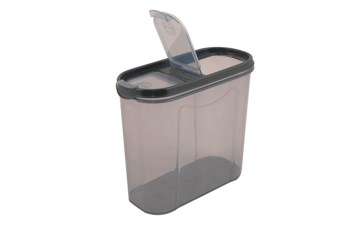 ZESTAW POJEMNIKÓW KUCHENNYCH DSY28 - antracytowy, Basics, tworzywo sztuczne (19/24/9cm)