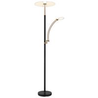 Led Podna Svjetiljka Crna - brončane boje/bijela, Design, metal/plastika (80/40,5/183cm) - Globo
