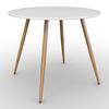 MATBORD JOHN - vit/ekfärgad, Modern, metall/trämaterial (100/75cm) - Bessagi Home