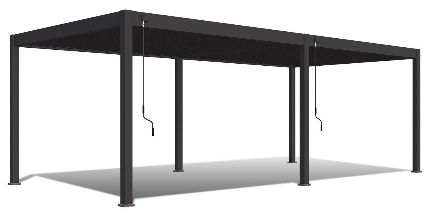 Pavillon Deluxe ca. 720x255x360 cm Anthrazit - Anthrazit, Basics, Metall (720/255/360cm) - WEIDE
