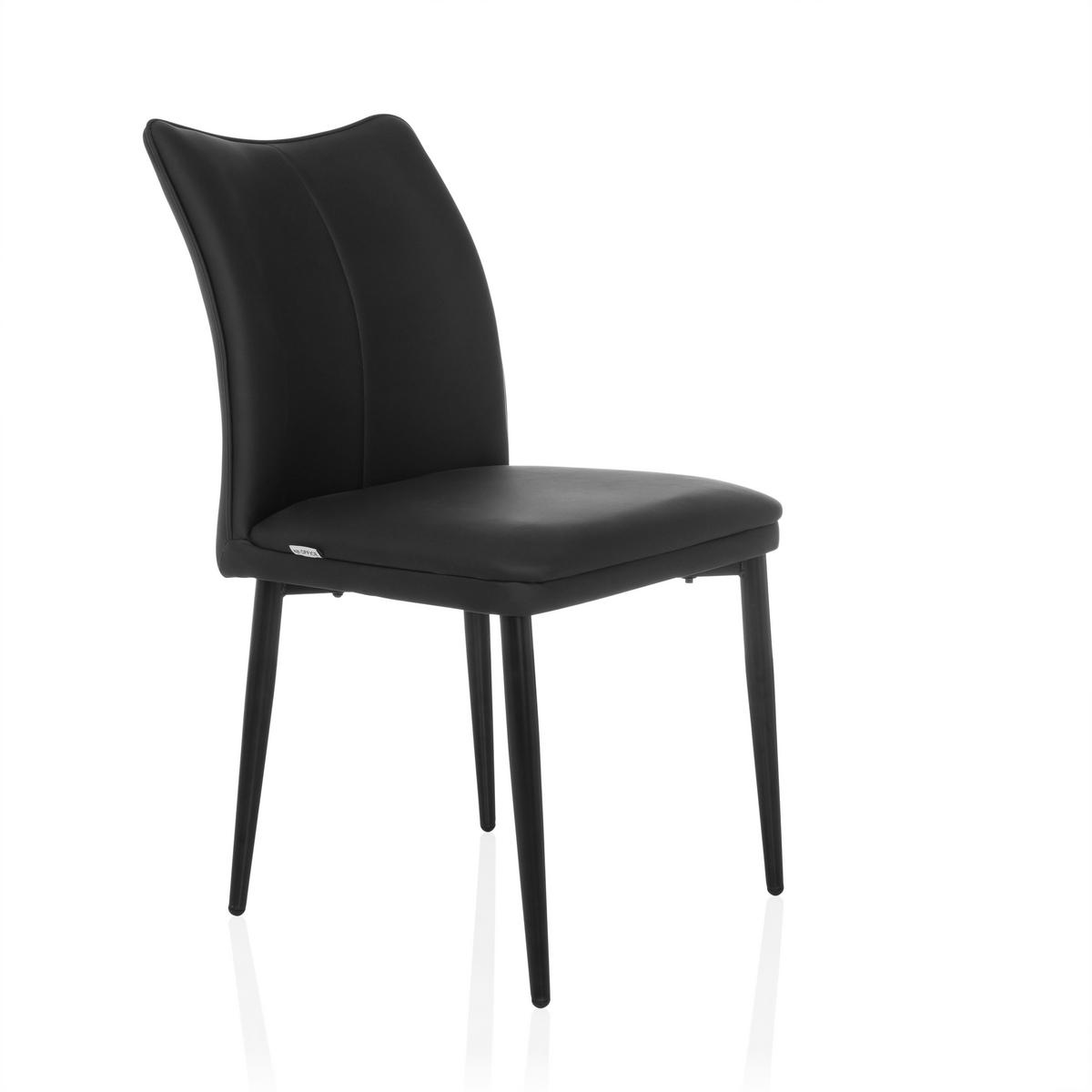 Stol Viseto, Črna - črna, Moderno, kovina/tekstil (47/87/61cm) - MID.YOU