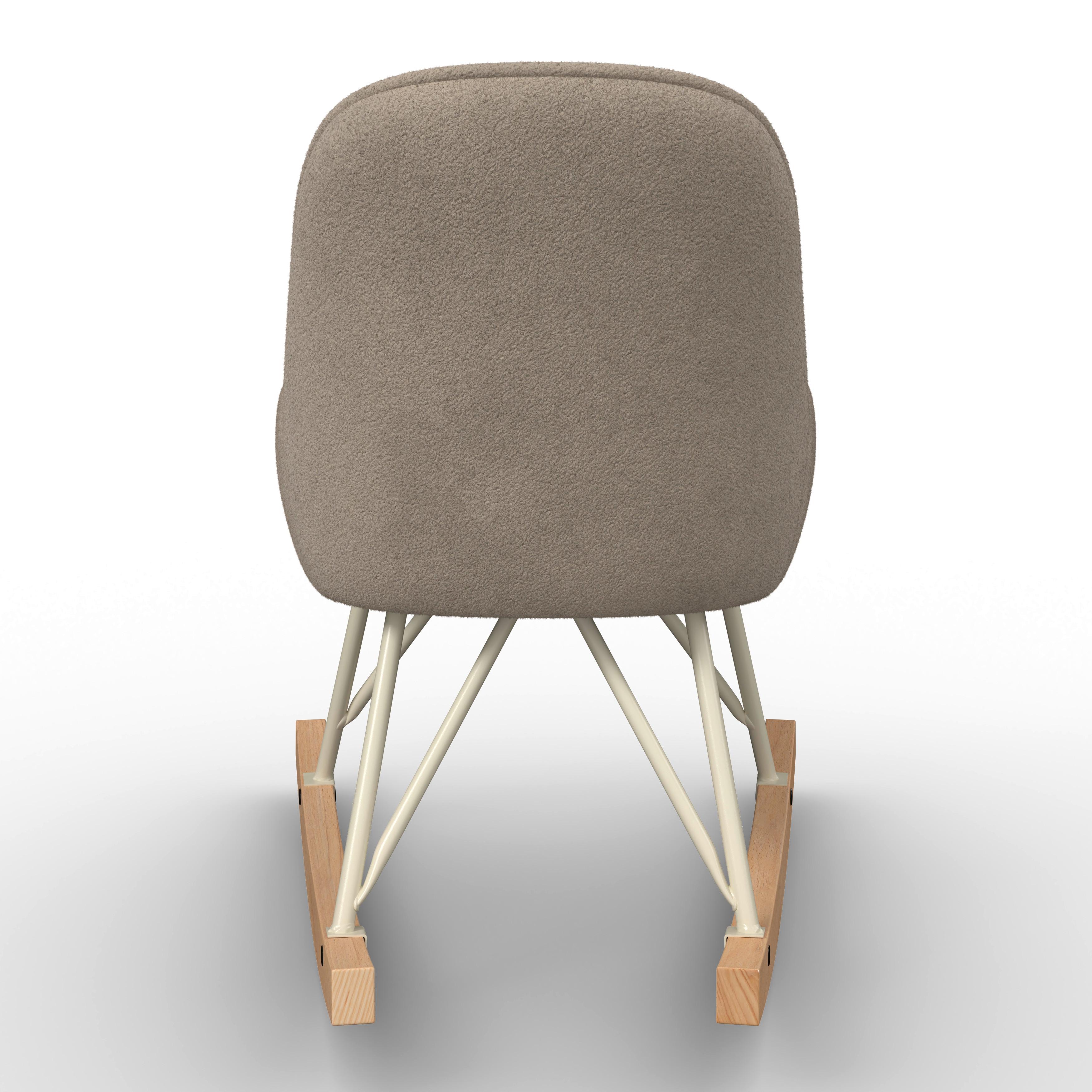 GUNGSTOL FÖR BARN LUNA - beige/bokfärgad, Modern, metall/trä (47/69/60cm) - Bessagi Kids