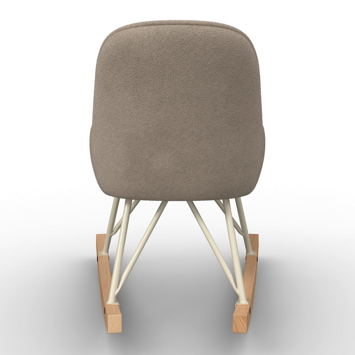 Kinder-Schaukelstuhl Beige - Beige/Buchefarben, MODERN, Holz/Textil (43/69/60cm) - Bessagi Kids