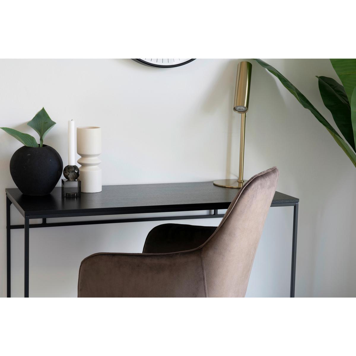 Schreibtisch Vita Desk Schwarz - Schwarz, MODERN, Holzwerkstoff/Metall (100/75/45cm) - MID.YOU