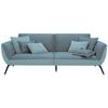 Bigsofa Trendy Hellblau - Schwarz/Hellblau, MODERN, Holzwerkstoff (260/93/124cm) - Premium Living