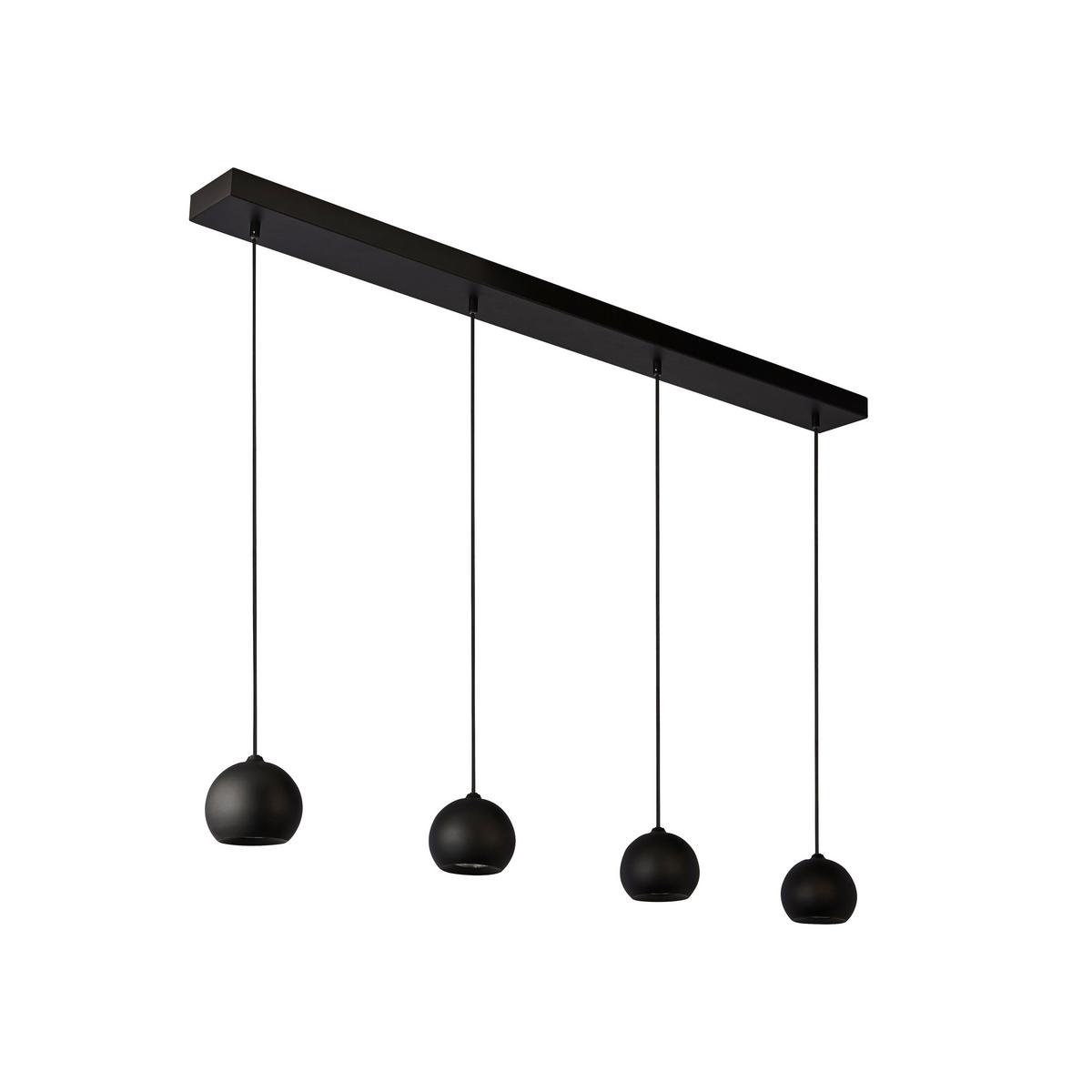 Függeszték 1014-4bk - fekete, Design, fém (125/12/200cm)