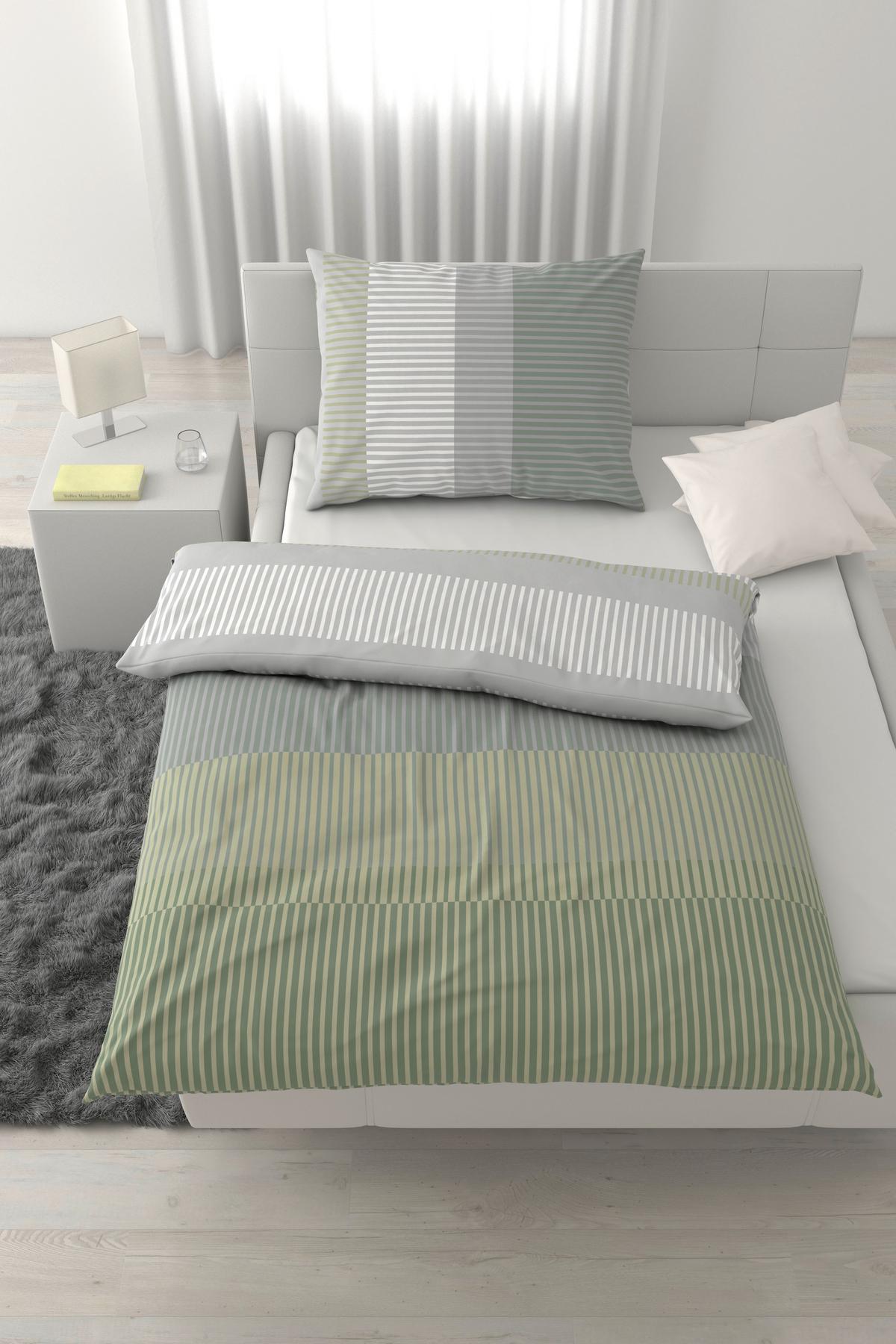 Posteljnina Hannes - gozdno zelena, tekstil (140/200cm) - Mömax