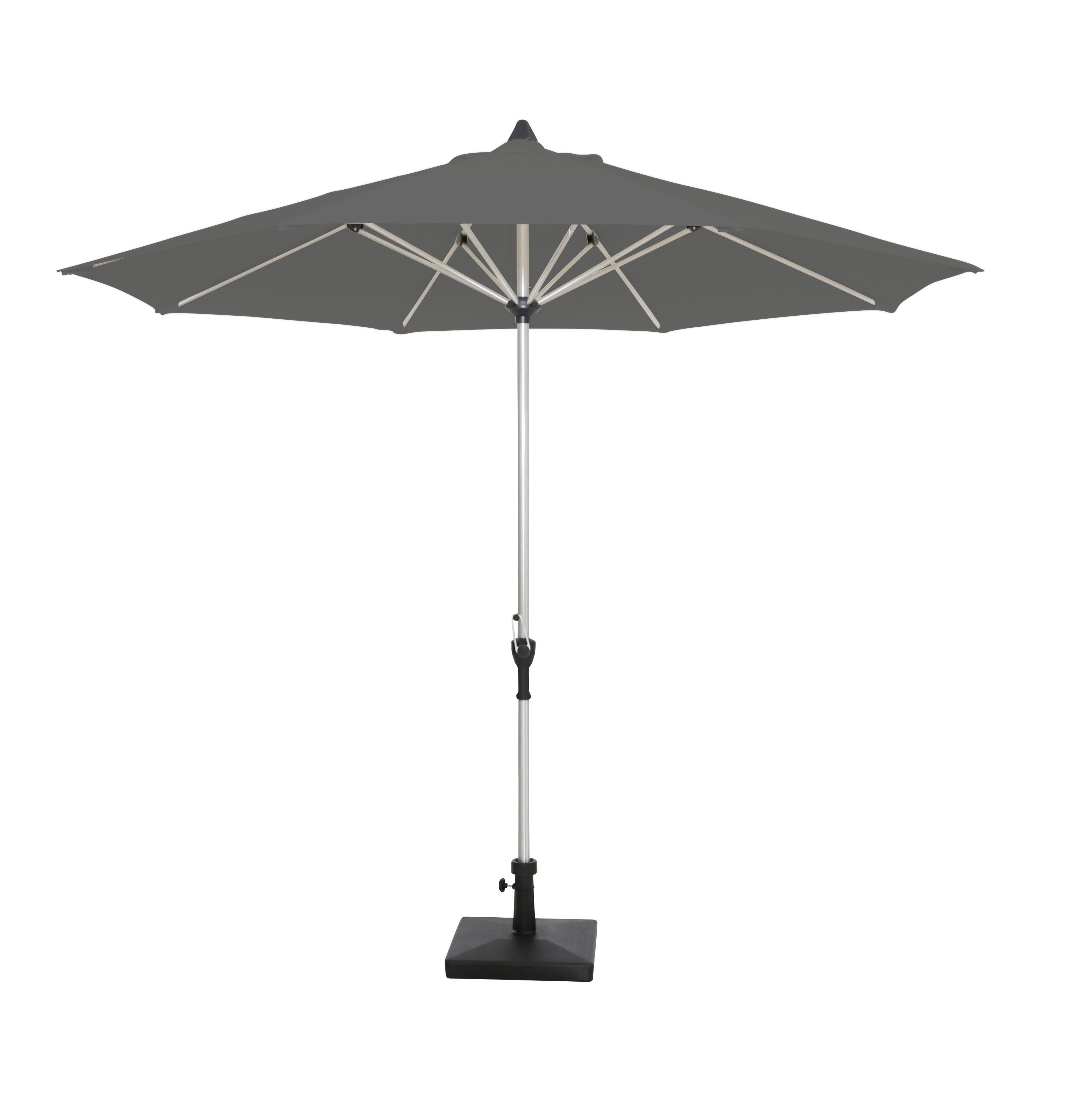 Sonnenschirm Acapole Platinfarben D: ca. 300 cm - Platinfarben/Anthrazit, Basics, Textil/Metall (300cm) - Gardenson