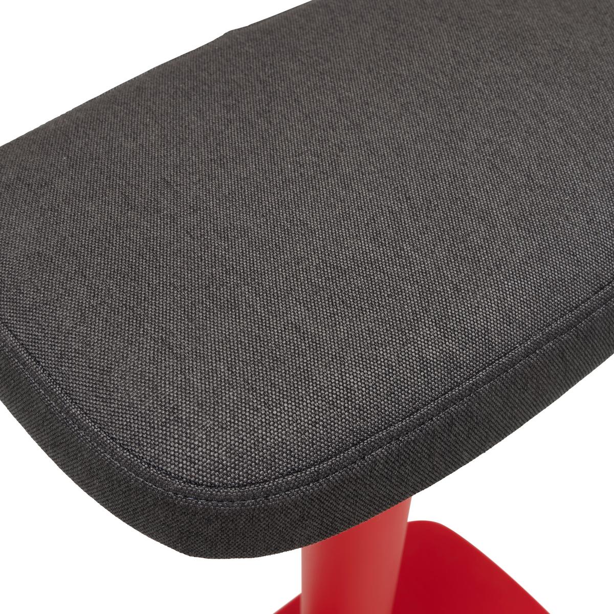Bürohocker Leon Rot/Schwarz - Rot/Schwarz, KONVENTIONELL, Kunststoff/Textil (44/53-78/24cm) - Mömax