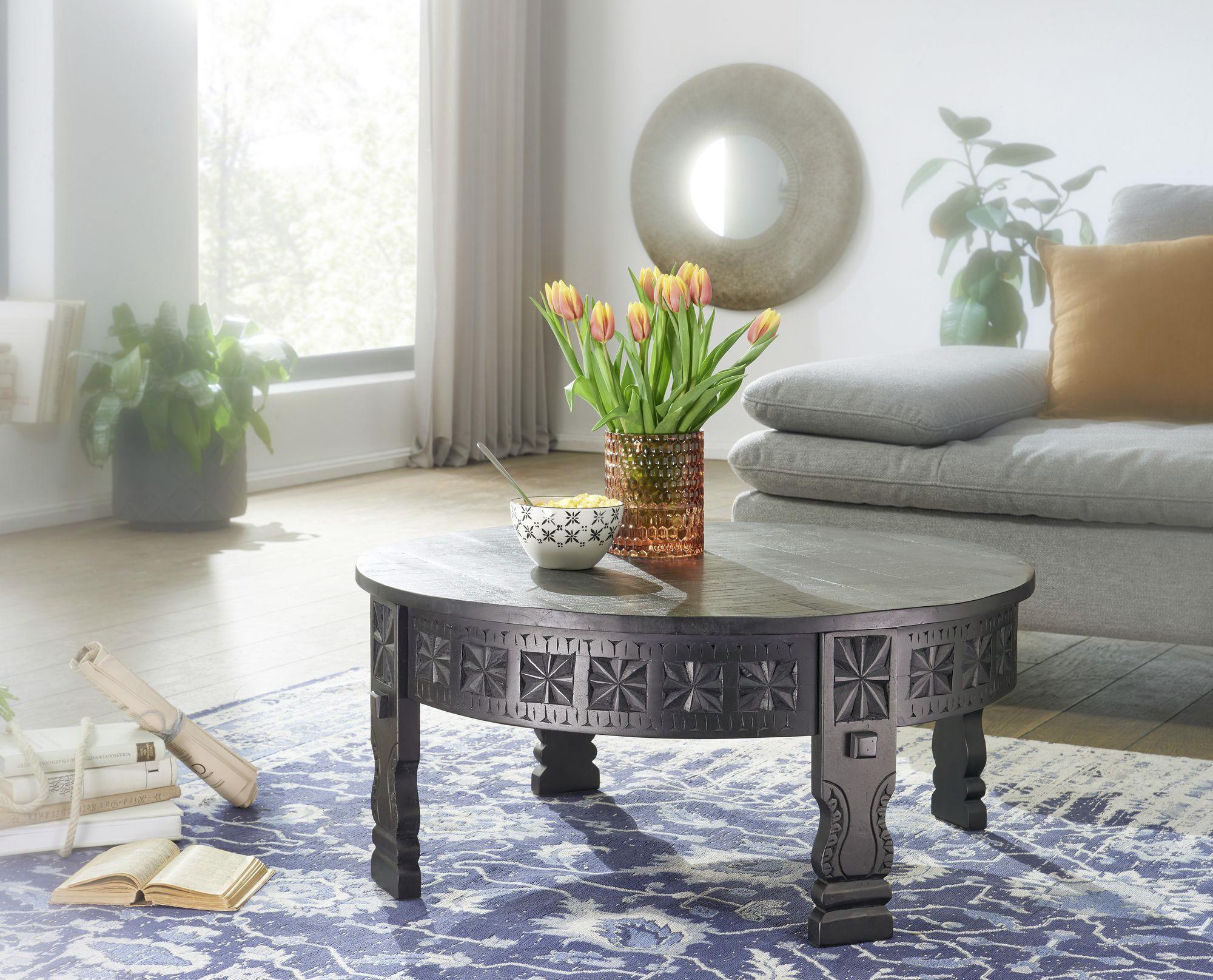 Klubska Miza Wohnling - črna, Moderno, les (80/80/36cm) - MID.YOU