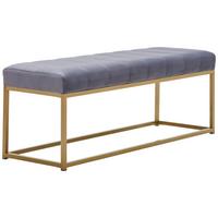 ŁAWKA SARA - kolor złoty/szary, Lifestyle, metal/tkanina (120/45/43cm) - Xora