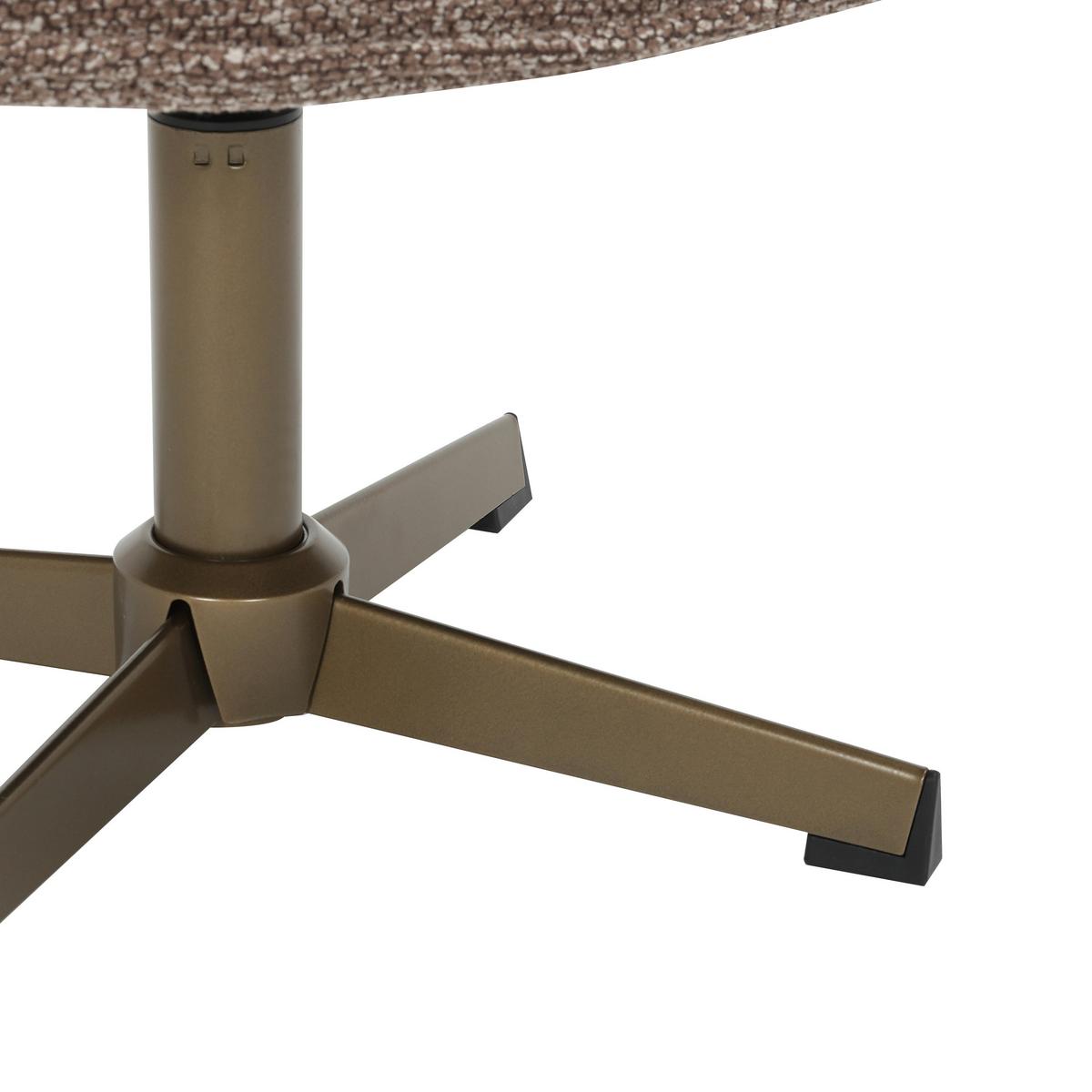 Tabure Alba - brončane boje/smeđa, Moderno, metal/tekstil (46/36/36cm) - Mömax