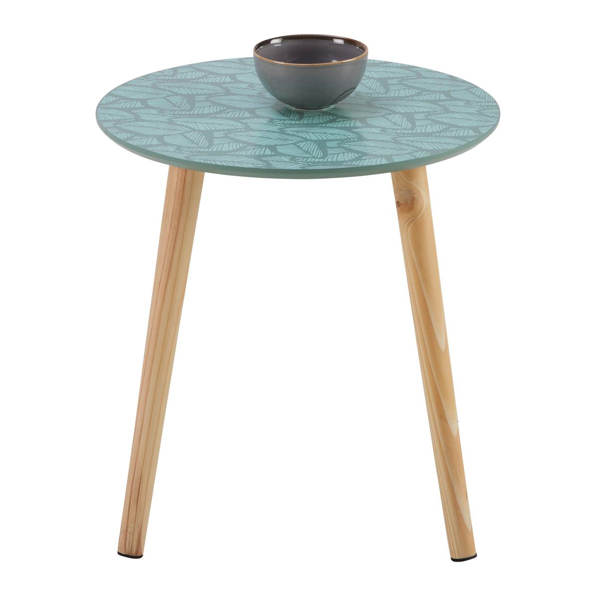 Beistelltisch Mia Grün/Kieferfarben - Kieferfarben/Grün, LIFESTYLE, Holz/Holzwerkstoff (40/40/40cm) - Based