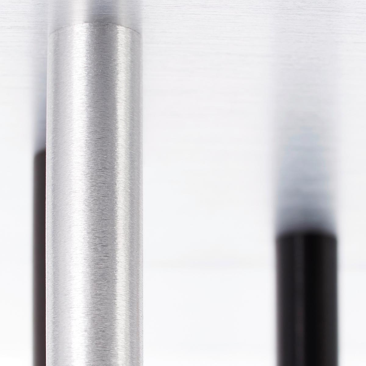 LED-Deckenleuchte Cembalo max. 48 Watt - Schwarz/Alufarben, Design, Kunststoff/Metall (50/35/21cm) - Brilliant