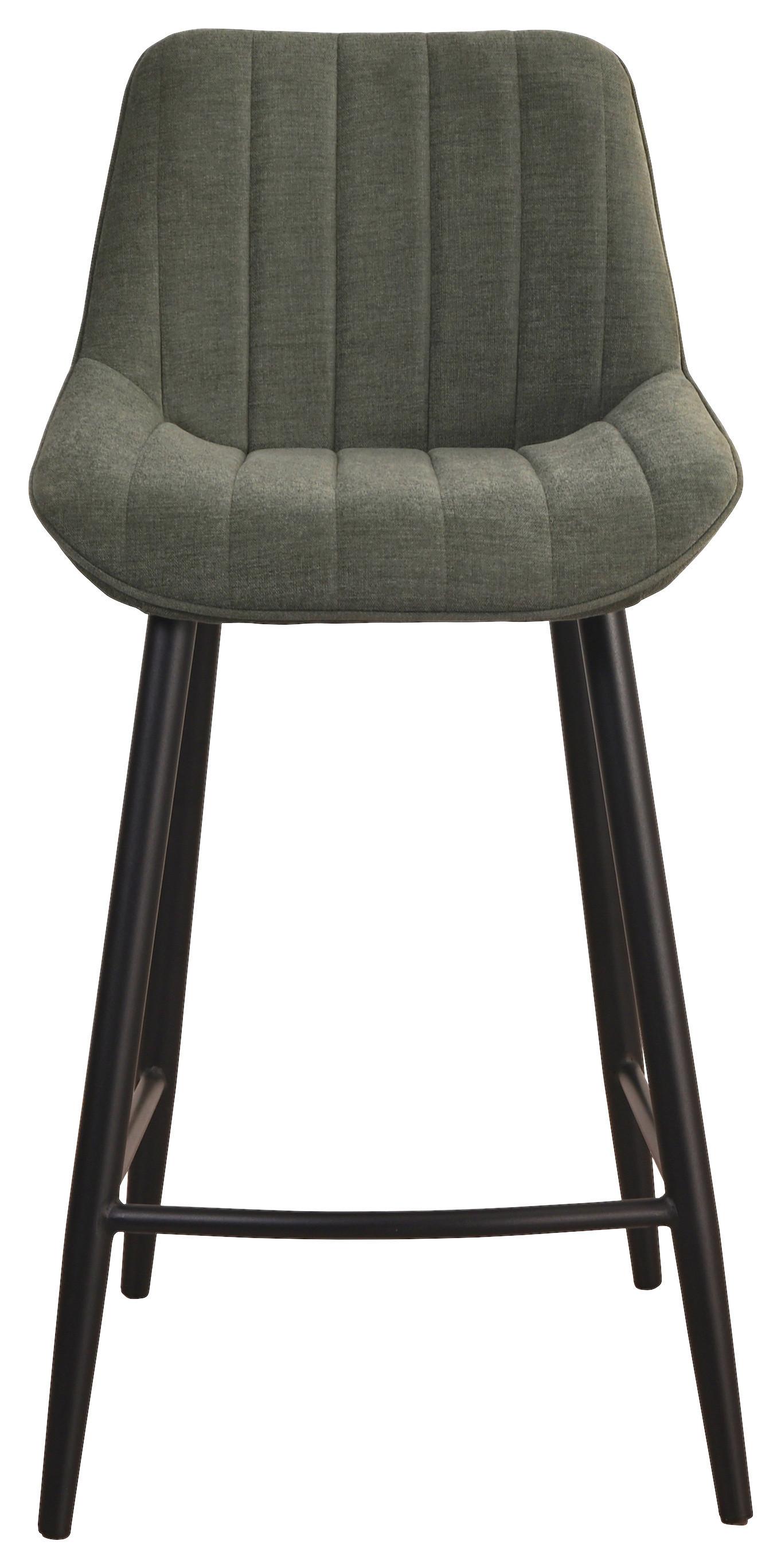Taburet de bar GAMA - verde închis/negru, Basics, lemn/metal (46,5/94,5/53,5cm) - Mömax