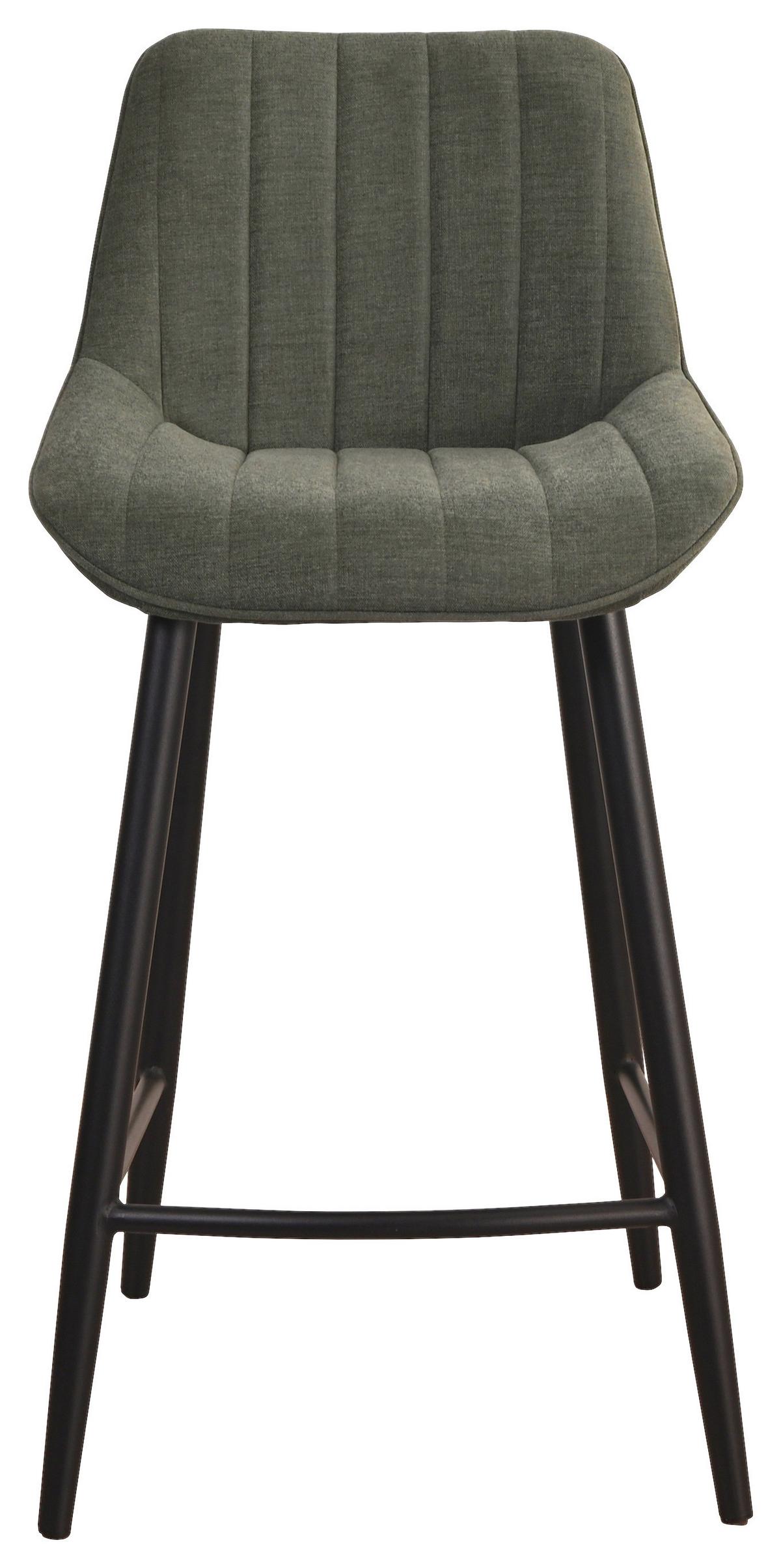 Taburet de bar GAMA - verde închis/negru, Basics, lemn/metal (46,5/94,5/53,5cm) - Mömax
