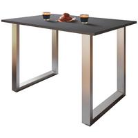 SCHREIBTISCH LONA - Anthrazit/Silberfarben, Design, Holzwerkstoff/Metall (110/76/50cm) - MID.YOU