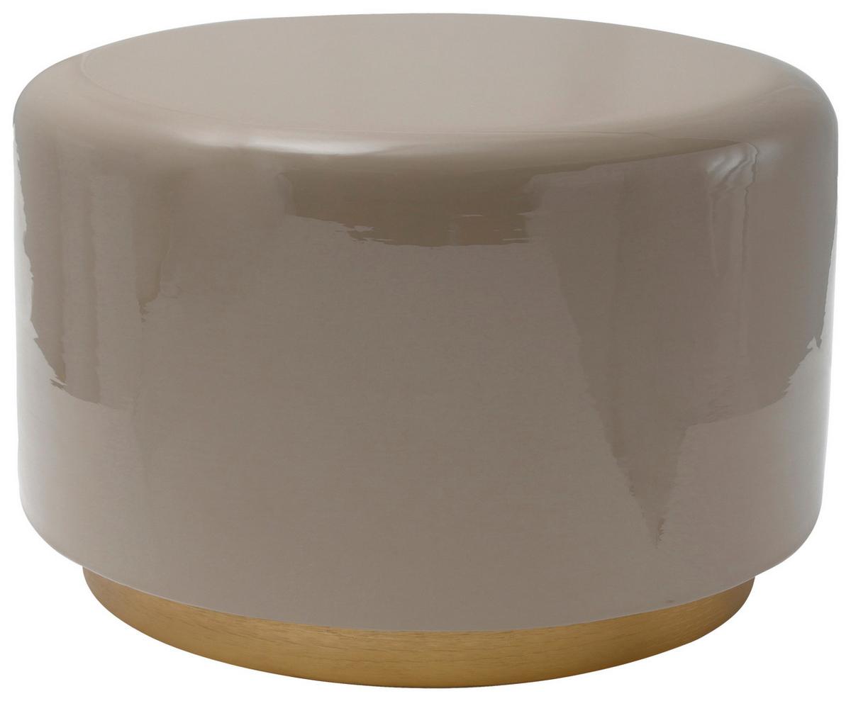 BEISTELLTISCH ART DECO 275 - Goldfarben/Grau, Design, Metall (51,5/43cm) - Kayoom