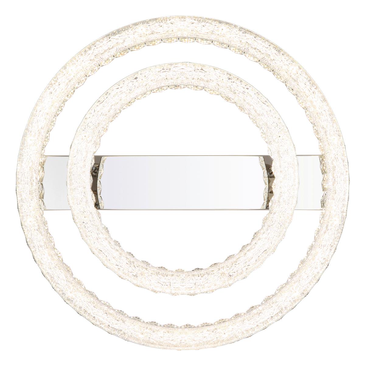 Led Stropna Svjetiljka Laurel - prozirno/boje kroma, Konvencionalno, staklo/metal (60/19,5cm) - Globo