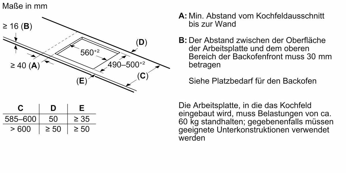 Induktionskochfeld ED61AHSC1E Schwarz - Schwarz, MODERN, Glas (59,2/5,1/52,2cm) - Siemens