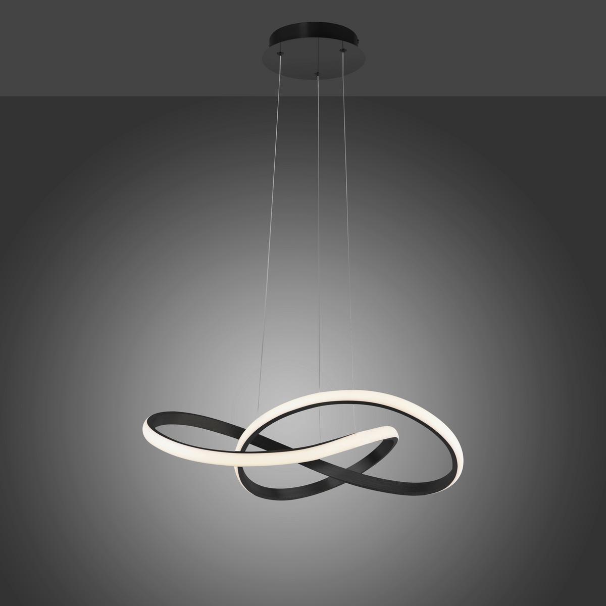 LED-Hängeleuchte Maria max. 29,50 Watt - Schwarz, Design, Metall (5,7/5,7/120cm)