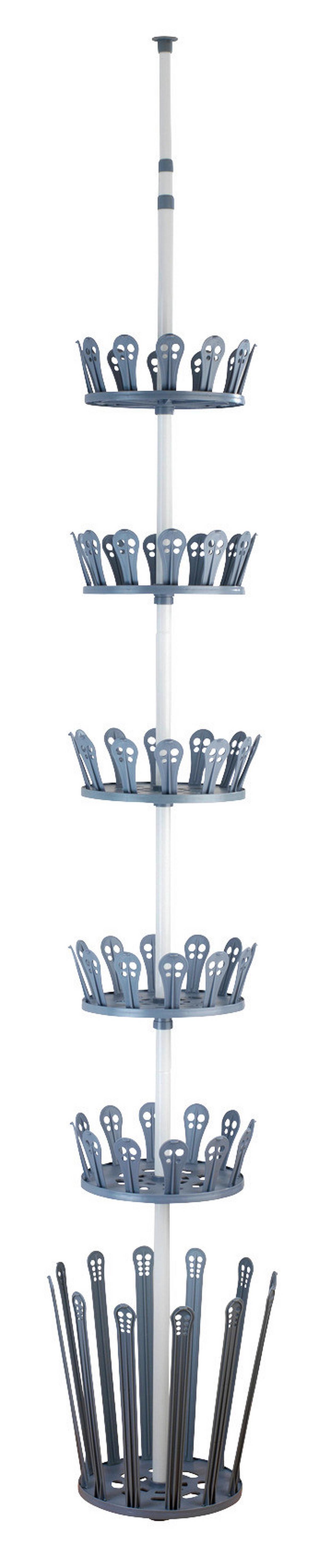Regal Za Čevlje Anita Ii, Nastavljiv Po Višini - siva/bela, kovina/umetna masa (30/250-310cm) - Mömax