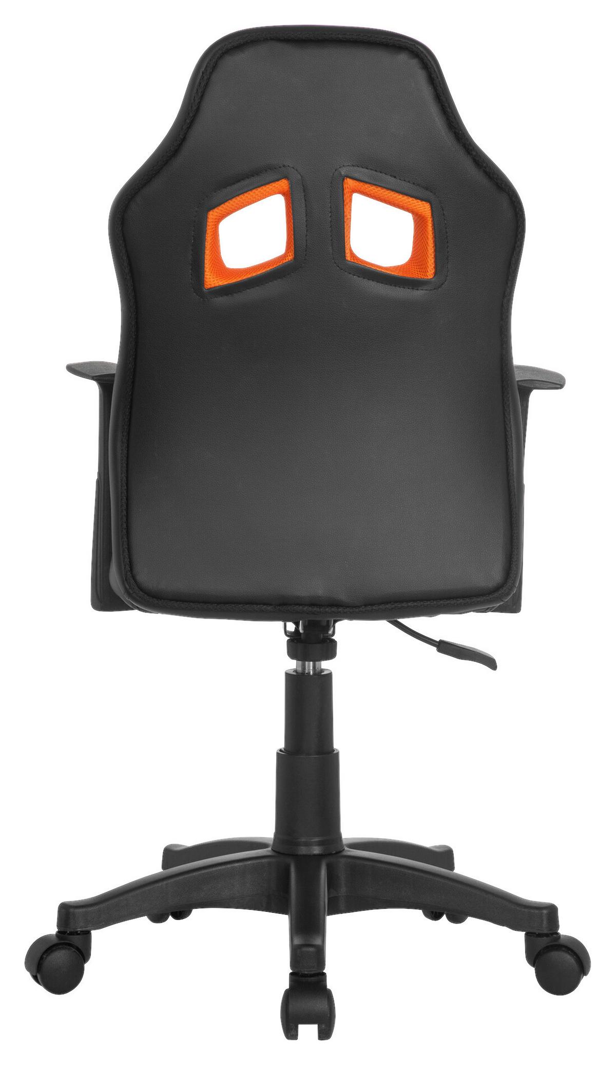 Mladinski Vrtljivi Stol Kid Racer Al, Črna, Oranžna - črna/oranžna, Basics, umetna masa (54/90-100/48cm) - MID.YOU