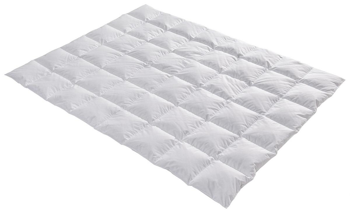 Ganzjahresduvet Kajsa Light ca. 160x210cm - Weiss, Design, Naturmaterialien (160/210cm) - Billerbeck