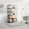 ÉTAGÈRE BONO - noir/chêne sonoma, MODERN, matériau en bois/métal (95/180/35cm) - Mömax