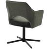 STOL MED ARMSTÖD VALLETTA - olivgrön/svart, Klassisk, metall/textil (61/85/60cm) - Premium Living