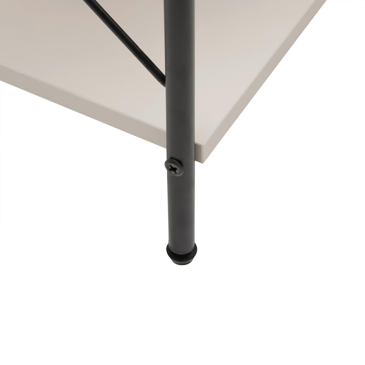 Regal Tom Kaschmir/Schwarz - Kaschmir/Schwarz, Modern, Holzwerkstoff/Metall (63.2/89/30cm) - Mömax