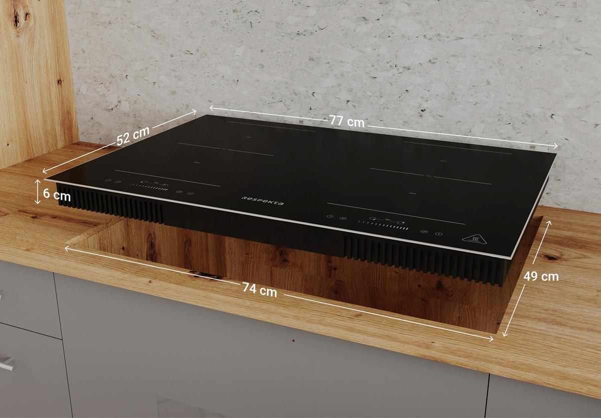 Set S Štedilnikom Aset121m8800i - črna, Basics, kovina/steklo (59,5/65,4/52,1cm) - Respekta