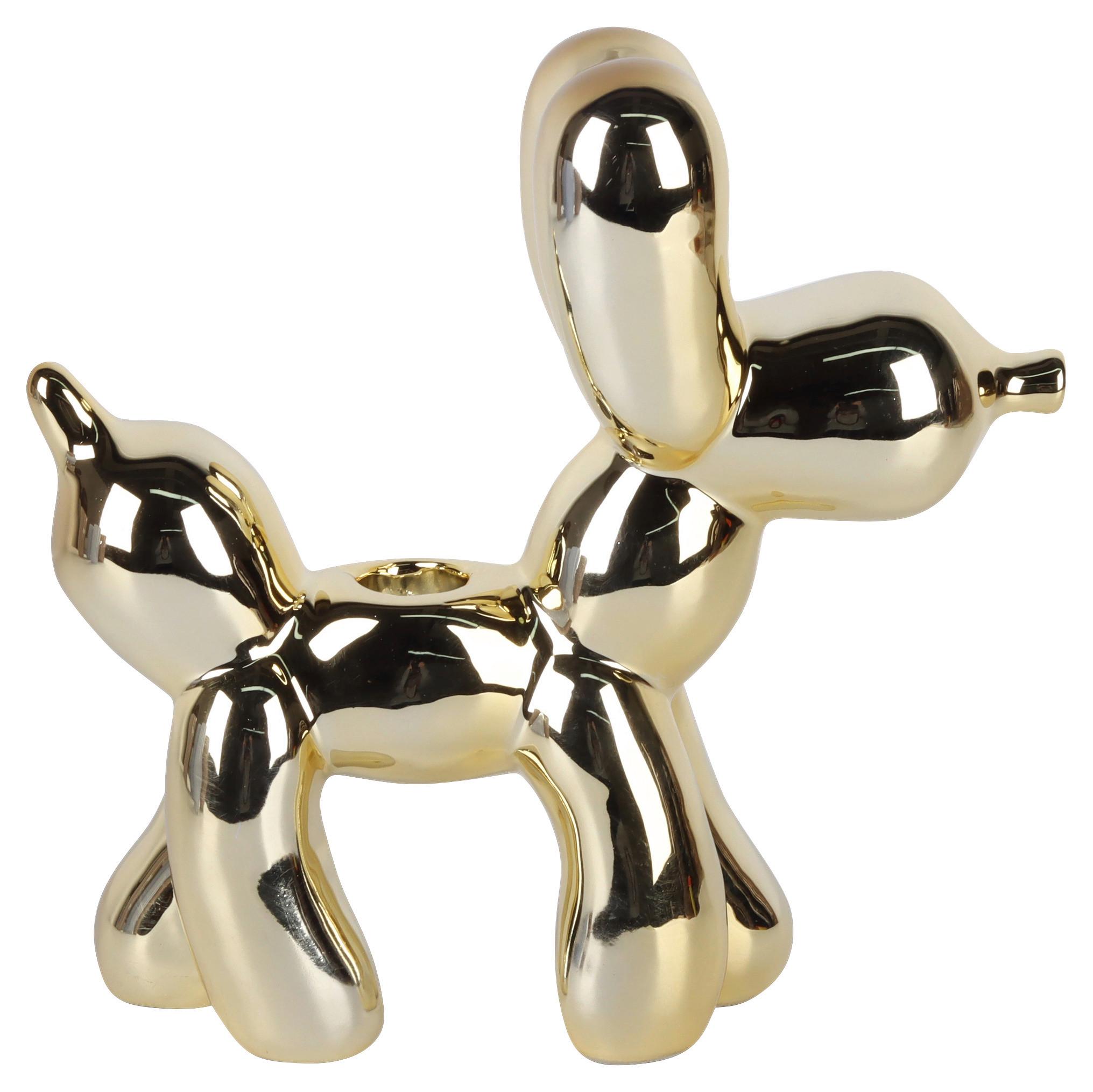 Skulptur Balloon Goldfarben - Goldfarben, Keramik (22/21,8/7,2cm) - Mömax