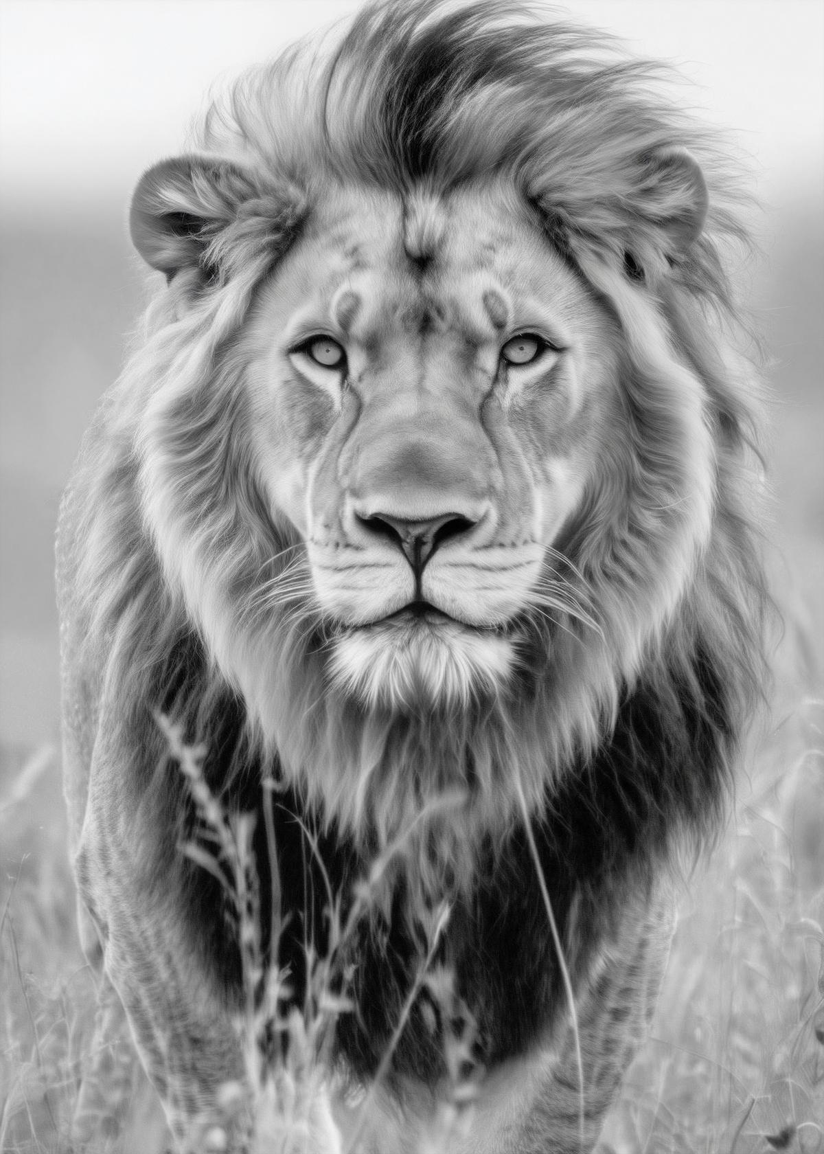 Tablou Savannah cca. 60x90 cm - alb/negru, Modern, textil/material pe bază de lemn (60/90/2,8cm) - Mömax