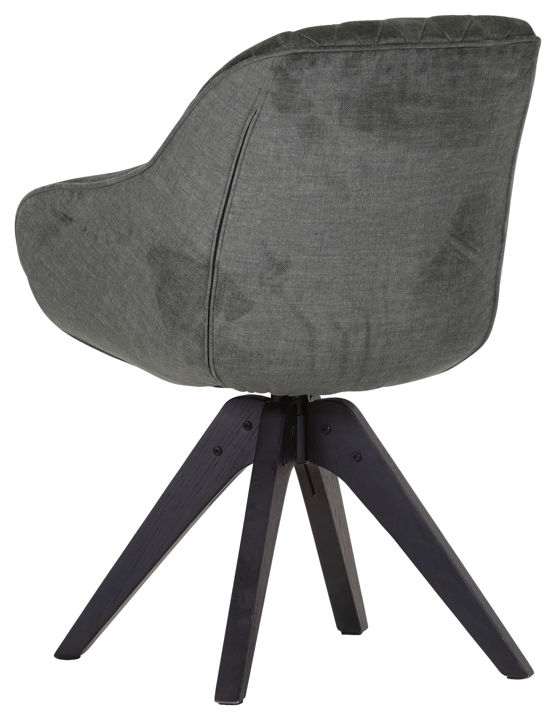 KRZESŁO Z PODŁOKIETNIKAMI COOL - zielony/czarny, Lifestyle, tkanina/drewno (60/83/65cm) - Landscape