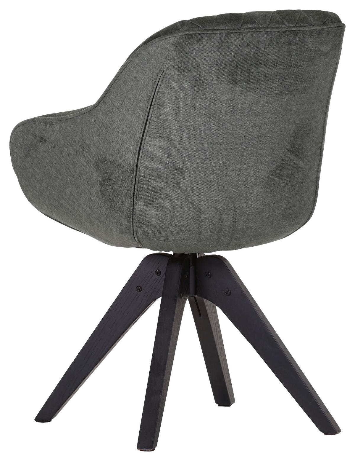 KRZESŁO Z PODŁOKIETNIKAMI COOL - zielony/czarny, Lifestyle, tkanina/drewno (60/83/65cm) - Landscape