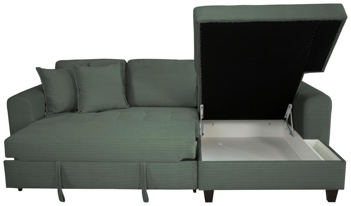 Kutna Garnitura Moritz - tamno zelena, Trend, tekstil (265/155cm) - Modern Living