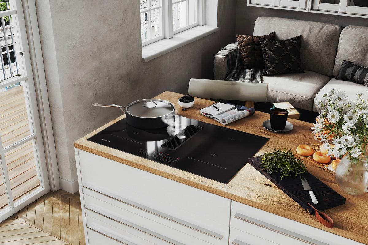 Kuhalna Plošča Z Napo Calima, 83x52cm - črna, Basics, steklo (83/20/51,5cm) - Respekta