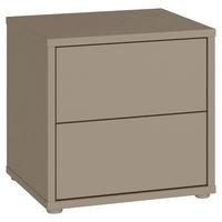 Nočna Omarica Alice, Rjavosiva - srebrne barve/rjavosiva, Trend, umetna masa/leseni material (50/48/42cm) - Carryhome