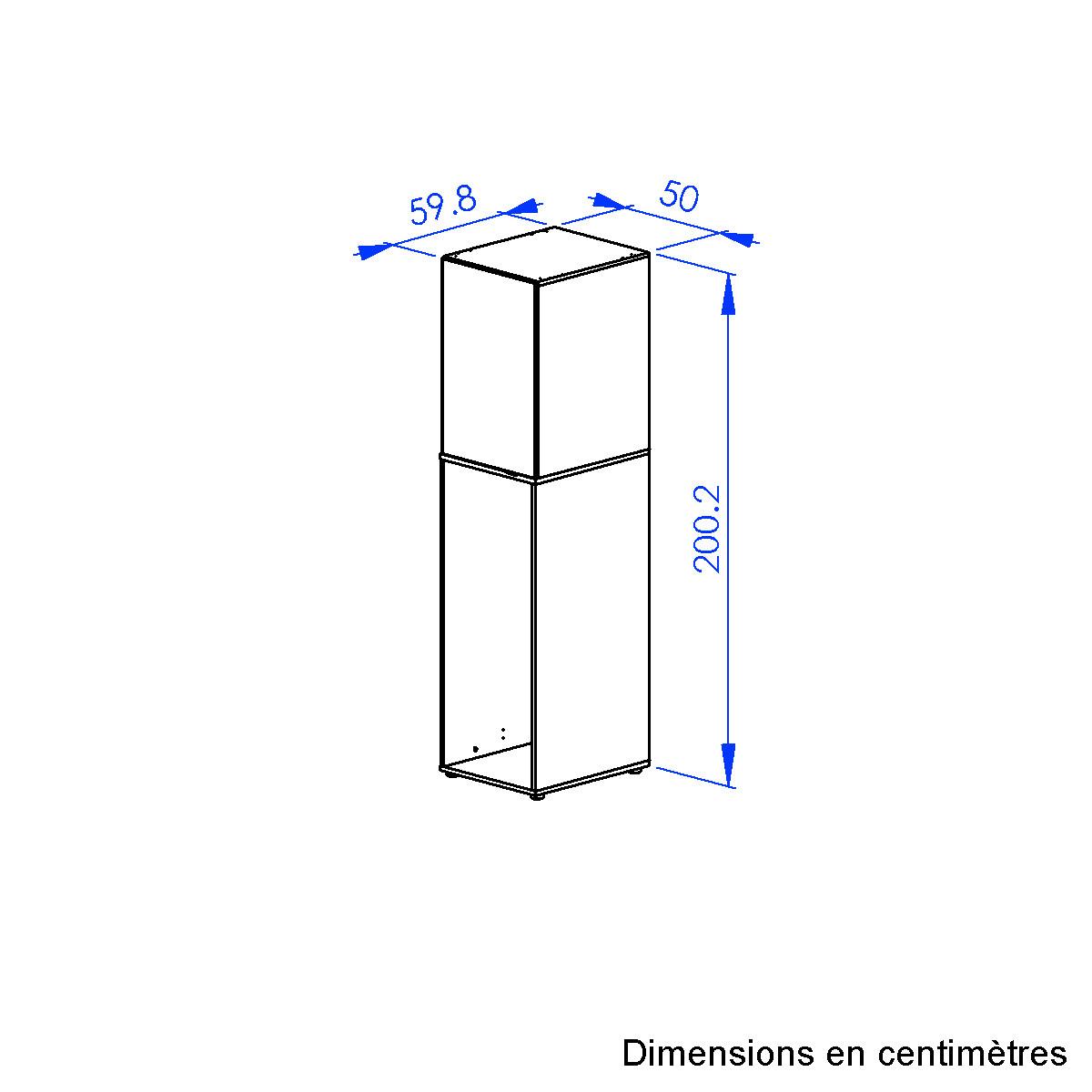 Omara S Klasičnimi Vrati Nael, Črna, Barva Hrasta - črna/barve hrasta, Basics, leseni material (50/200/60cm)