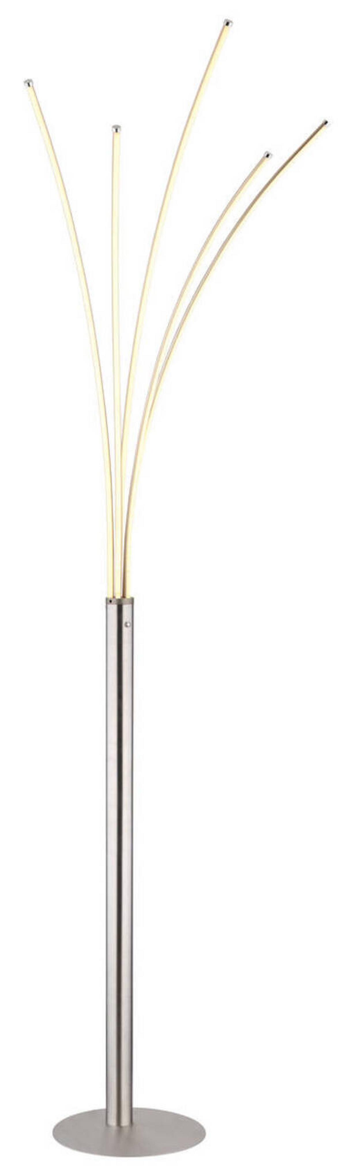 Stoječa Led-svetilka Bizzy, S Sijalko - barve kroma/črna, Design, kovina/umetna masa (56/187cm)