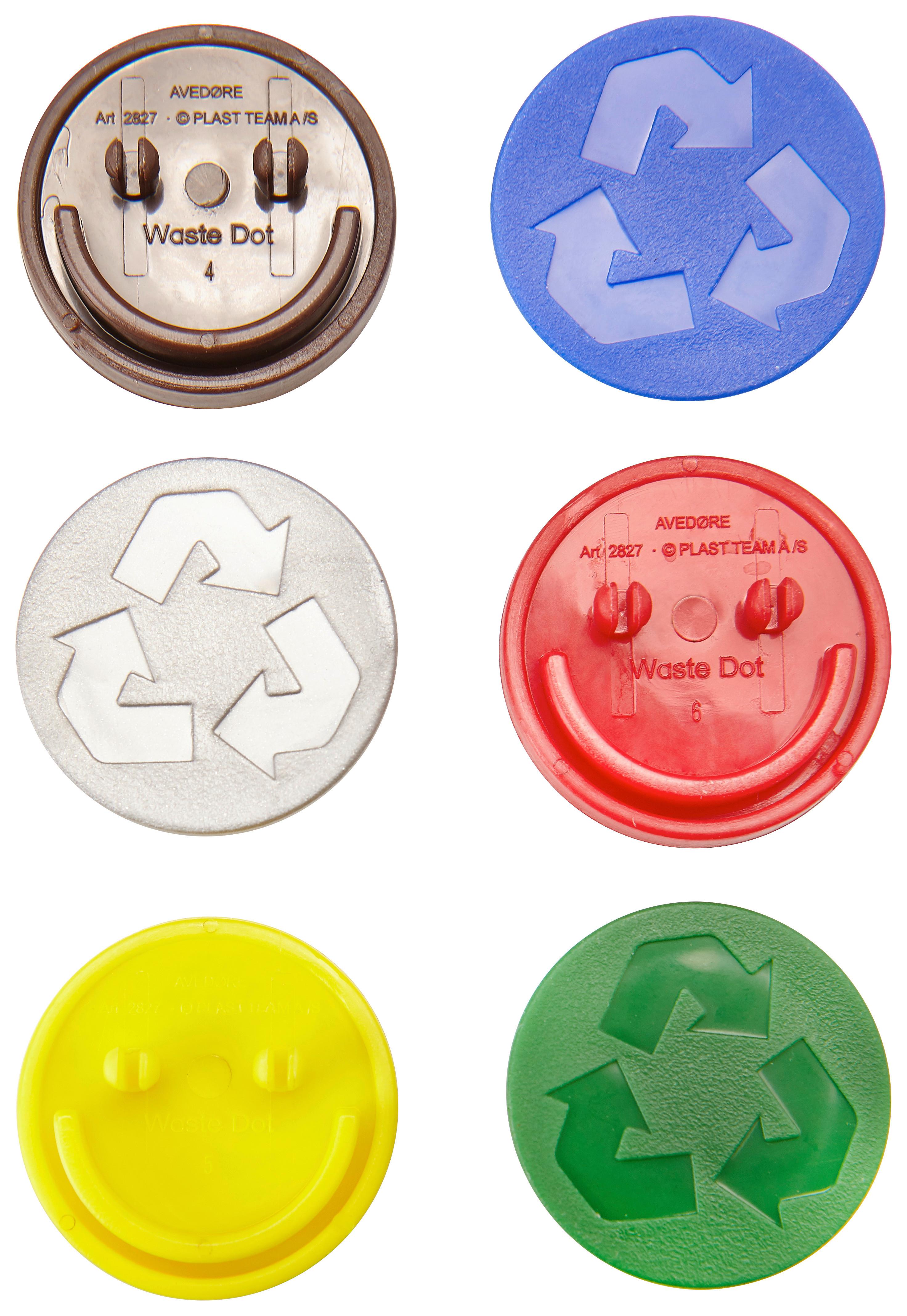 Szelektív Hulladékgyűjtő Jelző Anne - sárga/barna, műanyag (2,6cm)