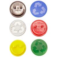 Szelektív Hulladékgyűjtő Jelző Anne - sárga/barna, műanyag (2,6cm)