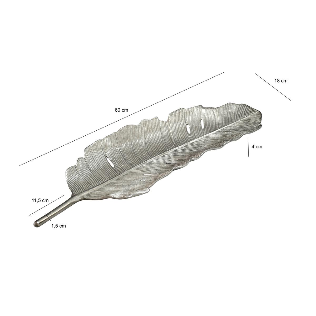 Dekoschale Wl7.572 - Silberfarben, Design, Metall (80/26/5cm) - Livetastic