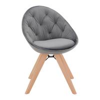 KRZESŁO DARIA - kolor bukowy/ciemnoszary, Modern, metal/drewno (57/80,5/59cm) - Bessagi Home