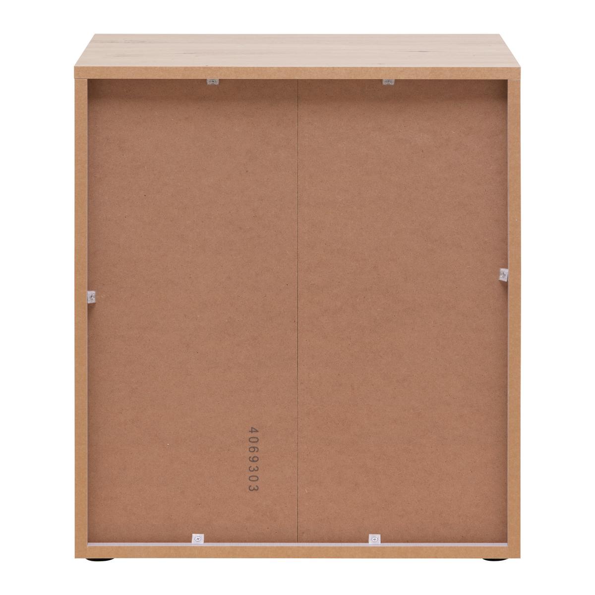 Nachtkästchen Leo Graphit/Weiß/Eiche Artisan - Schwarz/Graphitfarben, KONVENTIONELL, Holzwerkstoff/Kunststoff (54/61/41cm) - Premium Living