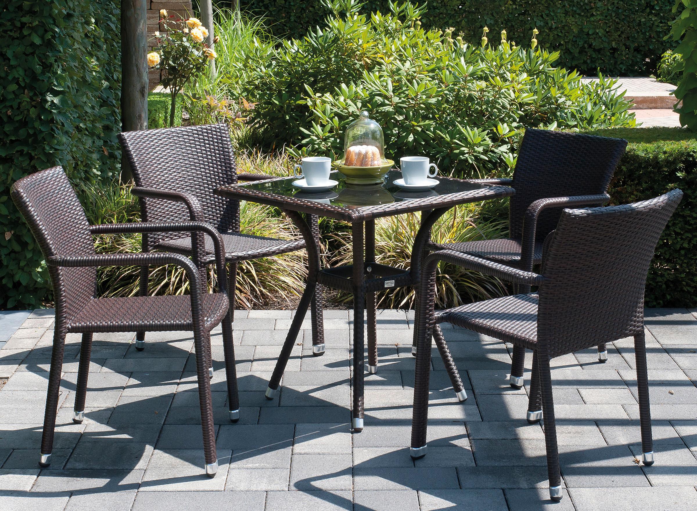 Stapelsessel Braun wetterfest - Braun, MODERN, Kunststoff/Metall (56/83/60cm) - Siena Garden