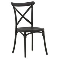 STUHL-SET CROSETT - Schwarz, Design, Kunststoff (52/90/55cm) - Livetastic